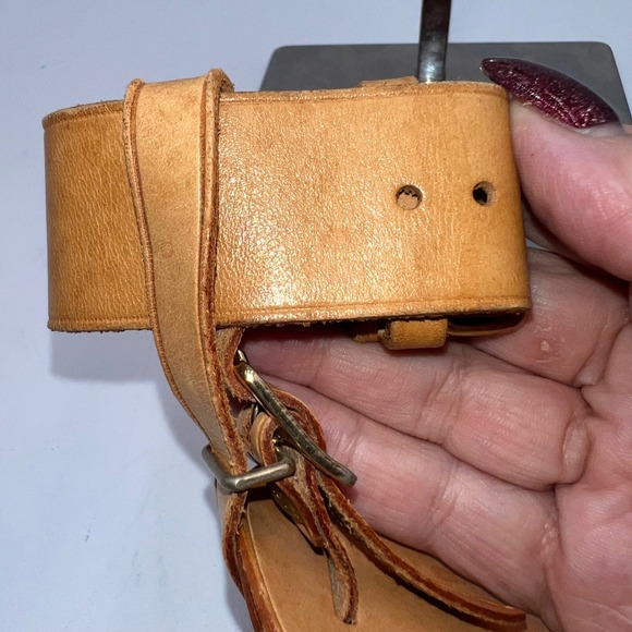 Louis Vuitton Luggage Tag Leather Tan Vintage Travel Bag Accessory - Picture 2 of 8